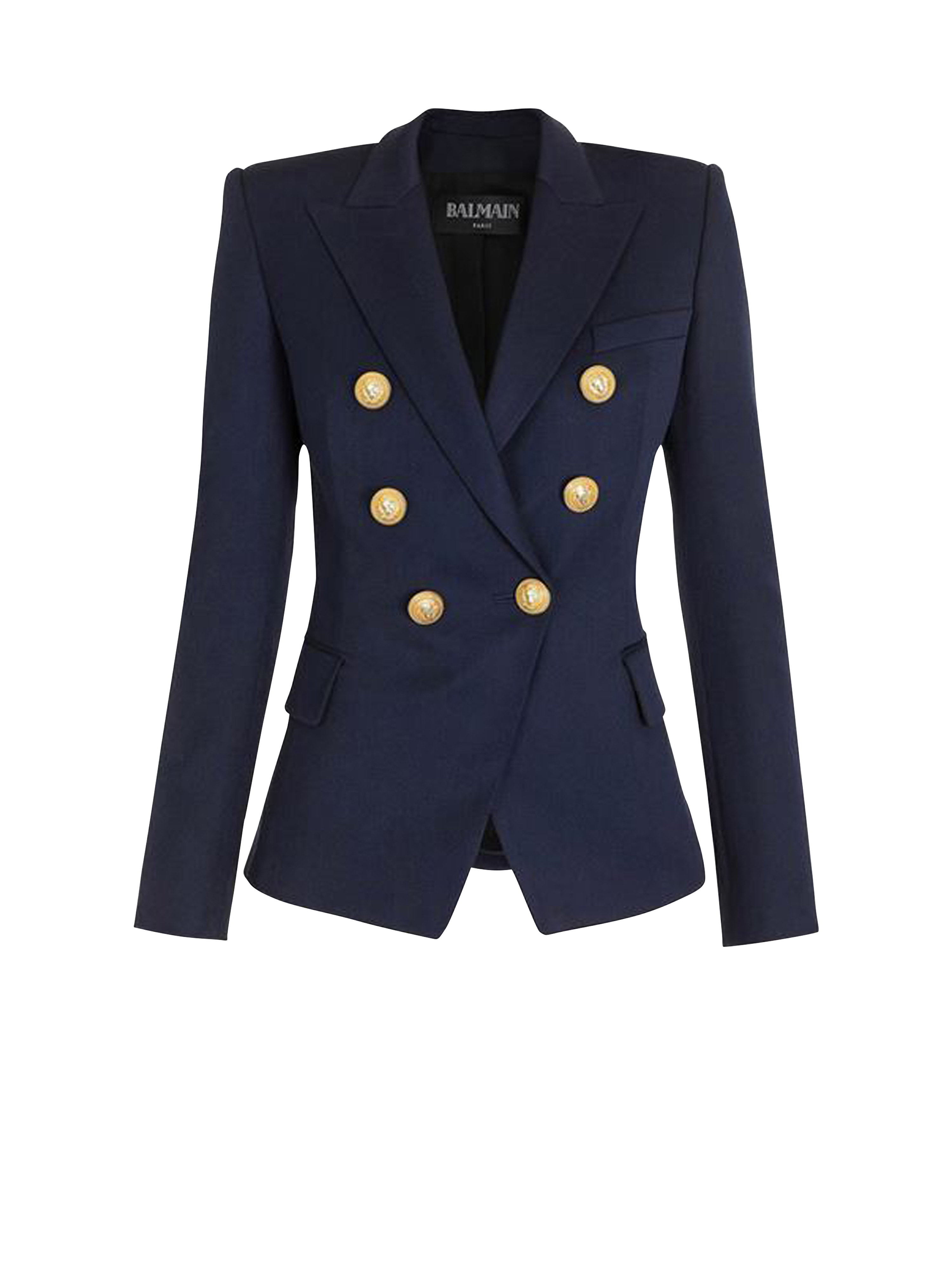Wool double-breasted jacket, navy