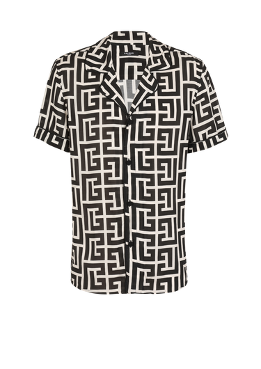 Maxi shirt with monogram print