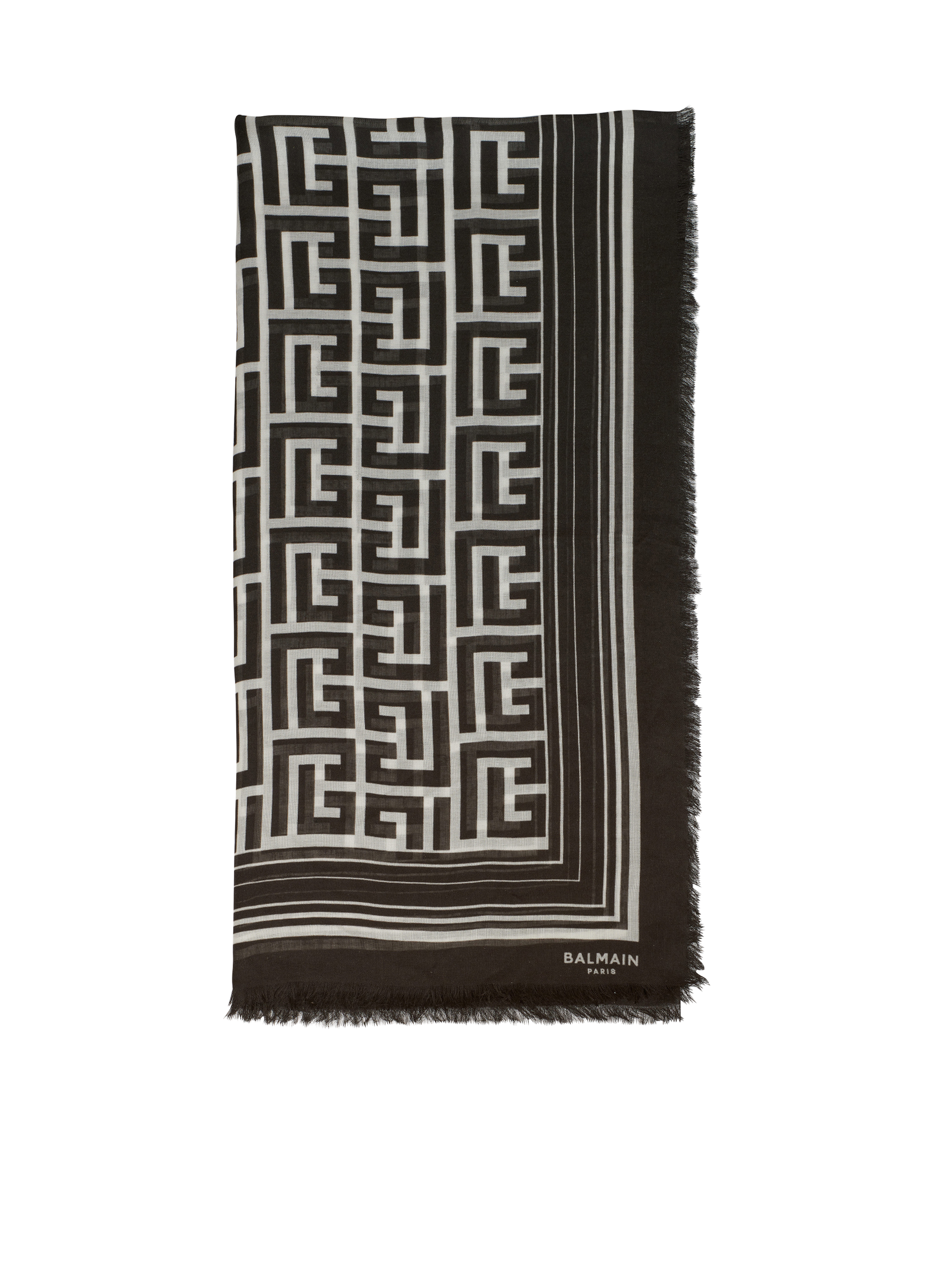 Balmain monogram scarf, black