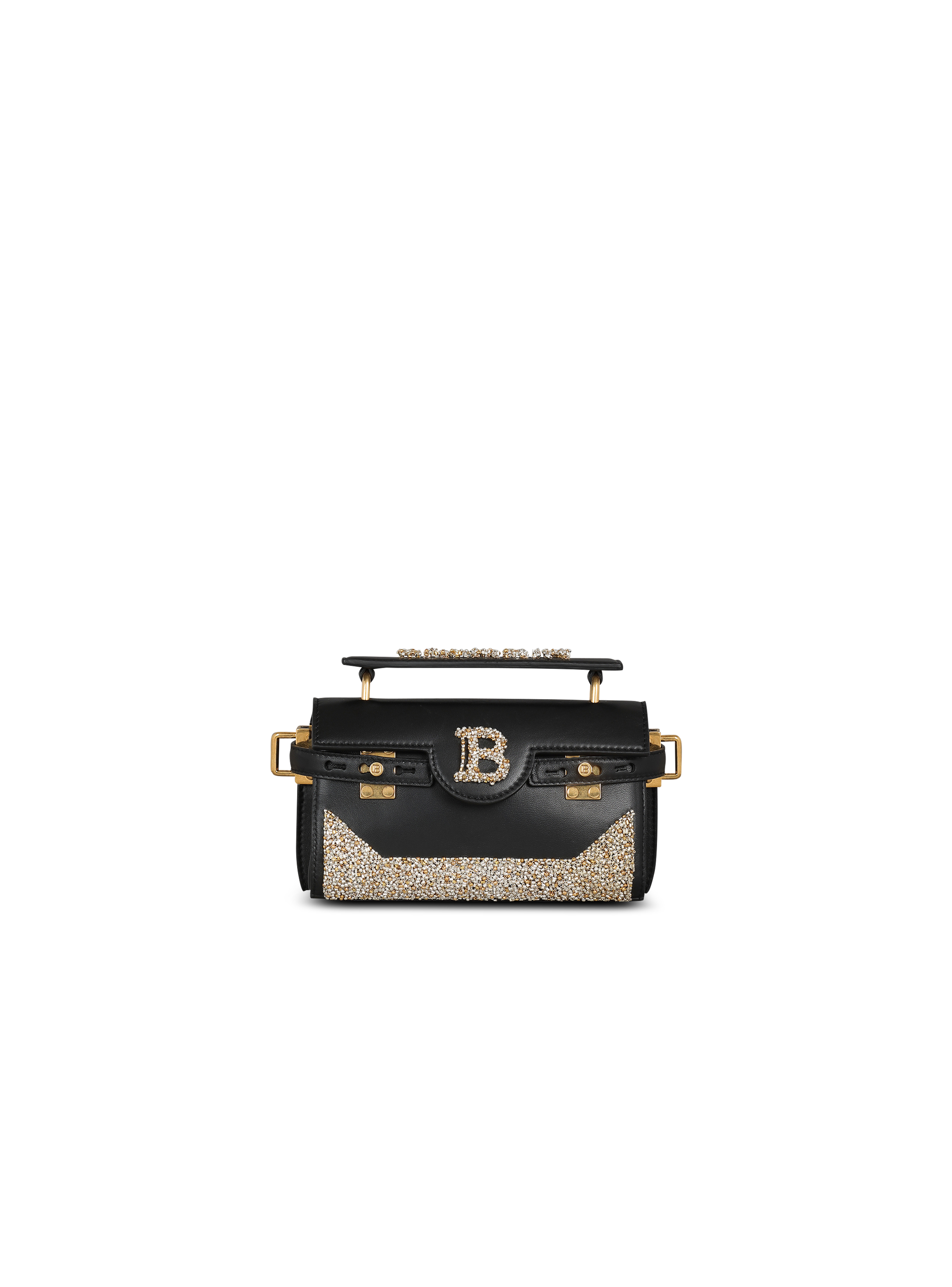 B-Buzz 19 bag in embroidered leather, black