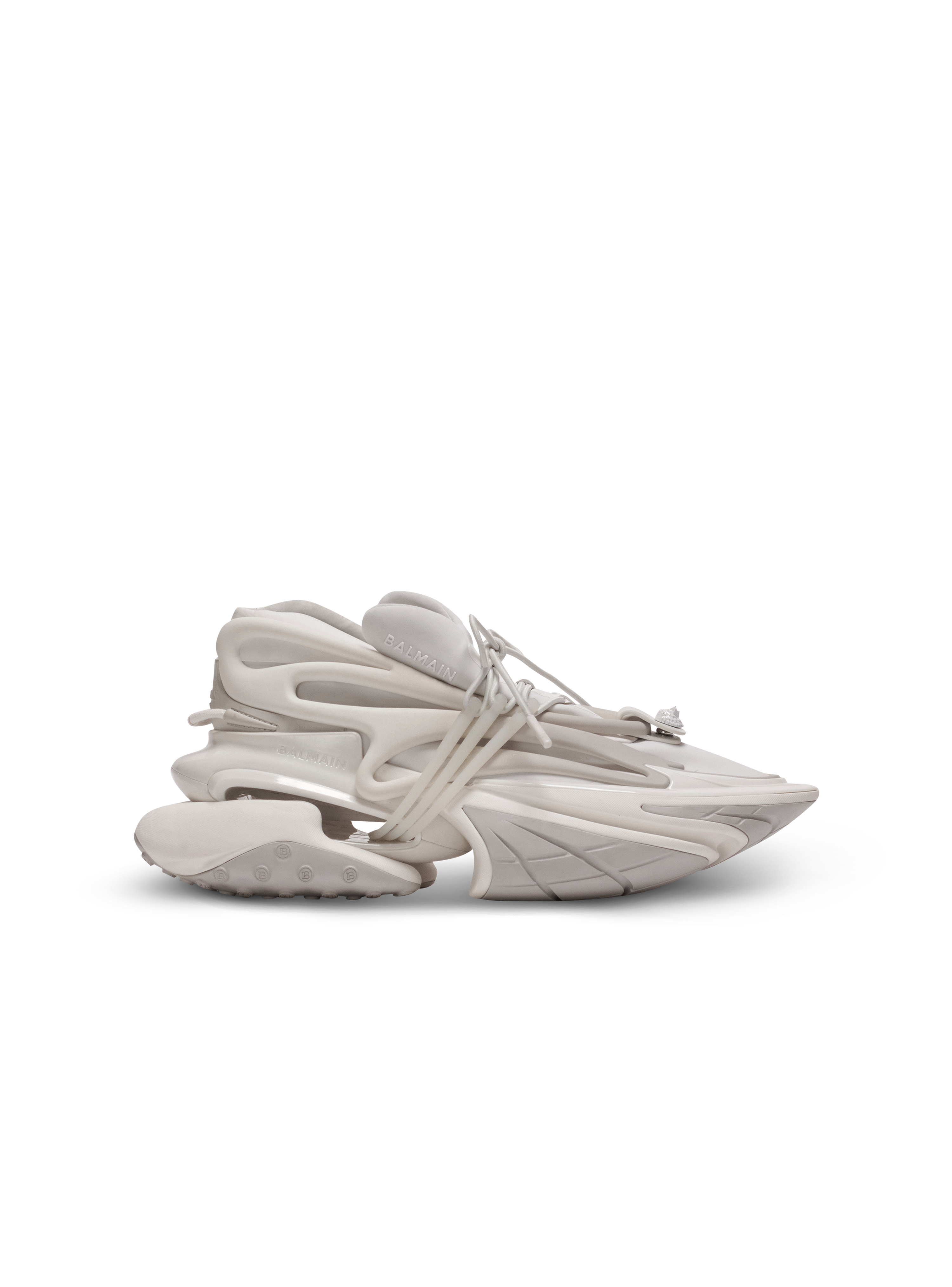 Neoprene and leather Unicorn low-top sneakers, white